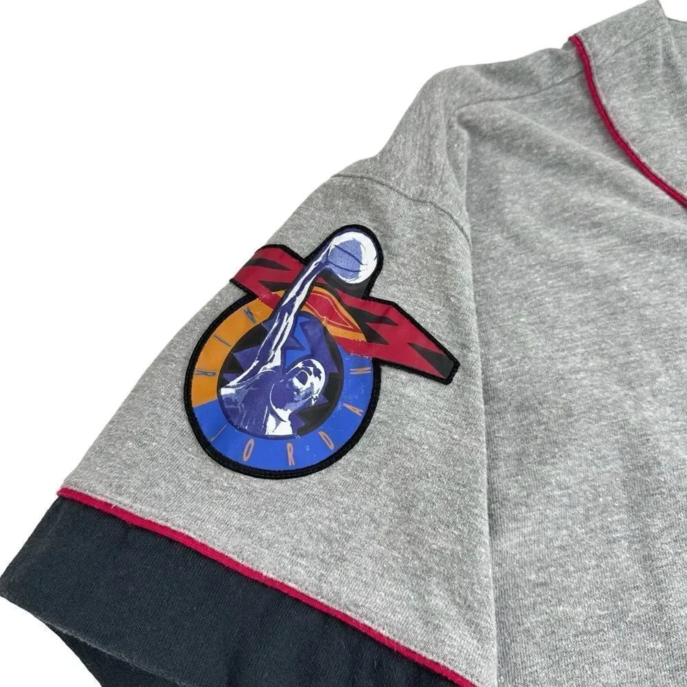 Vintage 90s Nike Air Jordan Baseball Jersey Mens M/L Gray